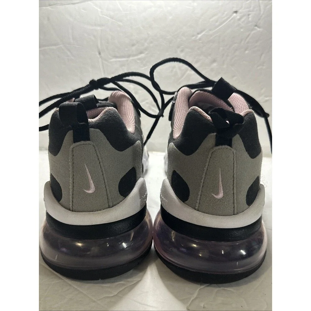 Nike Air‎ Max 270 React Youth Size 7 Black White Pink Yellow Running Sneakers